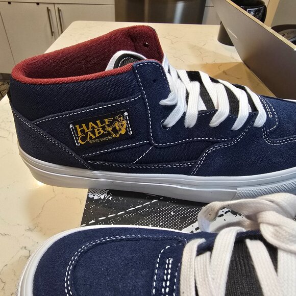 Vans Skate Half Cab Navy / Burgundy VN0A2Z34YY3 Skateboarding Shoes MENS 10 NEW - Picture 3 of 15